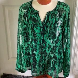 Calvin Klein long sleeve layered blouse